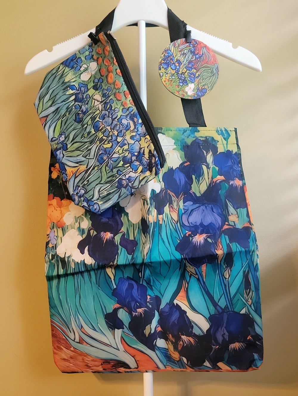 Van Gogh Print Tote Bag with Matching Cosmwtic Bag & Coaster Set